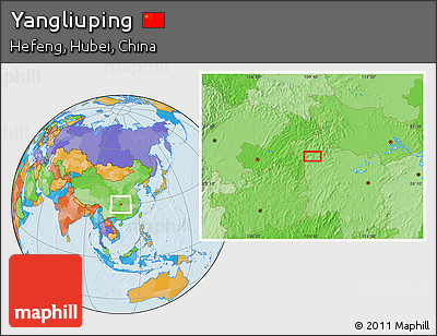 Political Location Map of Yangliuping