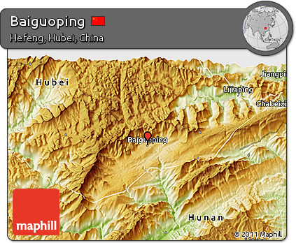 Physical 3D Map of Baiguoping