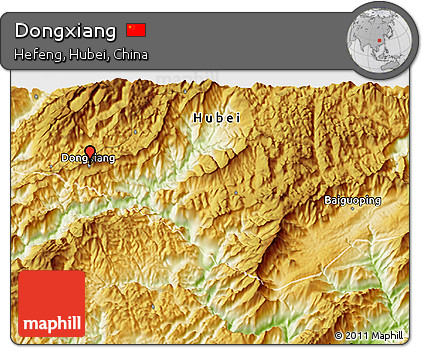 Physical 3D Map of Dongxiang