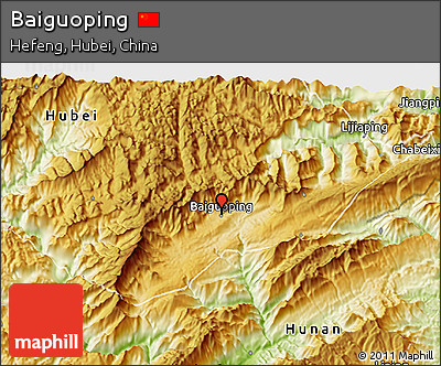 Physical 3D Map of Baiguoping