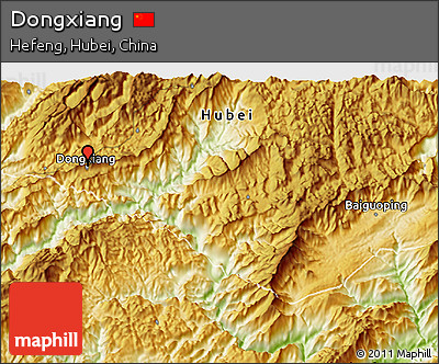 Physical 3D Map of Dongxiang