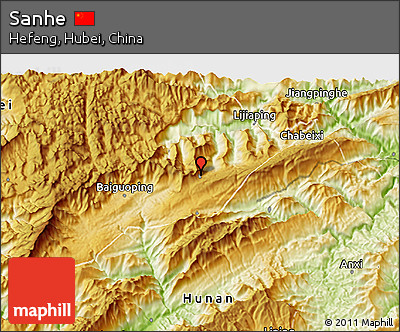 Physical 3D Map of Sanhe