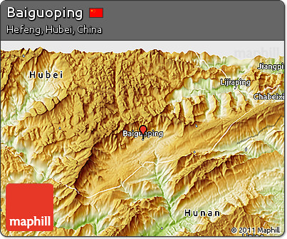 Physical 3D Map of Baiguoping
