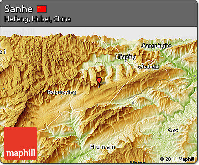 Physical 3D Map of Sanhe