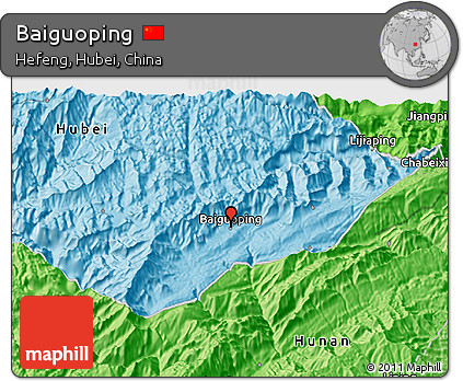 Political 3D Map of Baiguoping