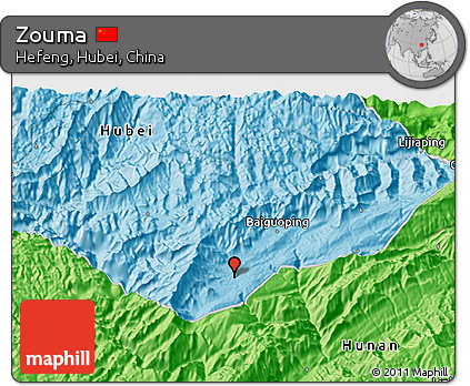 Political 3D Map of Zouma