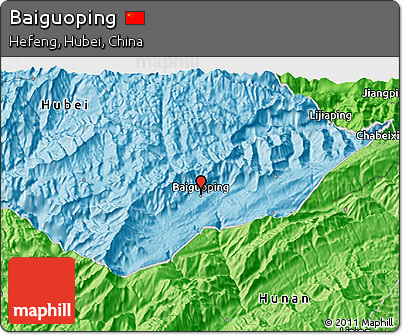 Political 3D Map of Baiguoping