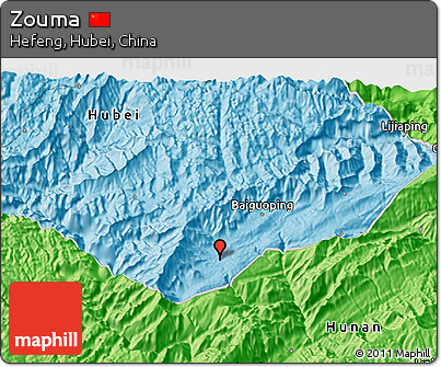 Political 3D Map of Zouma