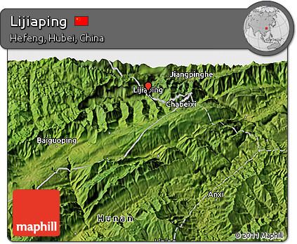 Satellite 3D Map of Lijiaping