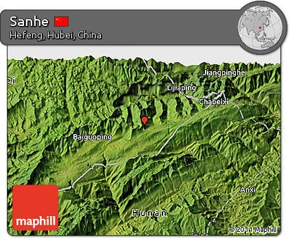 Satellite 3D Map of Sanhe