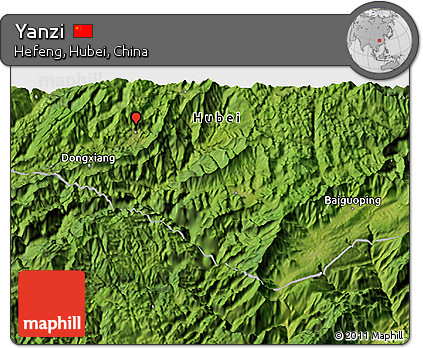 Satellite 3D Map of Yanzi