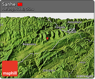 Satellite 3D Map of Sanhe