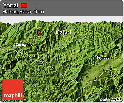 Satellite 3D Map of Yanzi