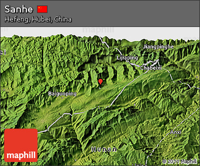 Satellite 3D Map of Sanhe