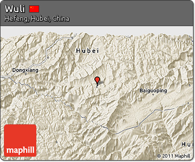 Shaded Relief 3D Map of Wuli
