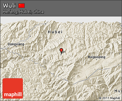 Shaded Relief 3D Map of Wuli
