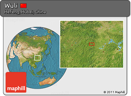 Satellite Location Map of Wuli