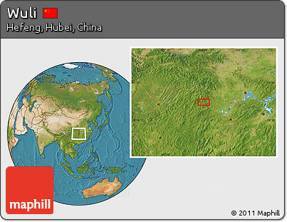 Satellite Location Map of Wuli