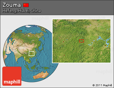 Satellite Location Map of Zouma