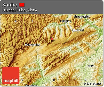Physical Map of Sanhe