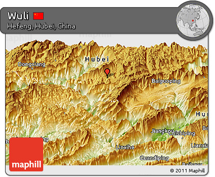 Physical Panoramic Map of Wuli