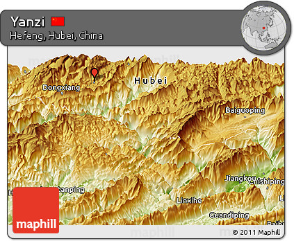 Physical Panoramic Map of Yanzi