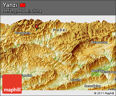 Physical Panoramic Map of Yanzi