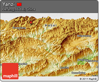 Physical Panoramic Map of Yanzi