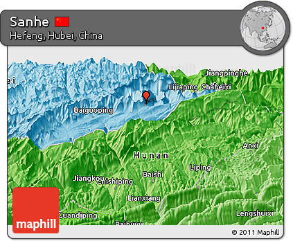 Political Panoramic Map of Sanhe