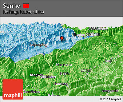 Political Panoramic Map of Sanhe