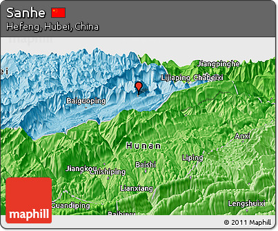 Political Panoramic Map of Sanhe