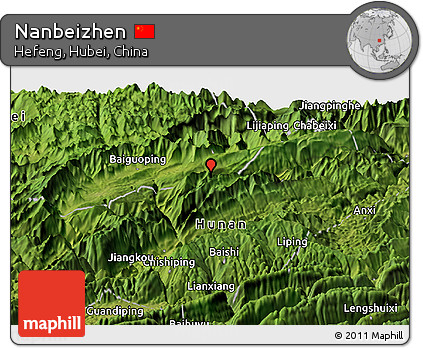 Satellite Panoramic Map of Nanbeizhen