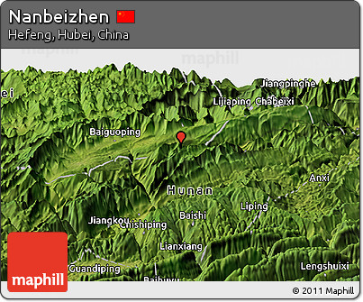 Satellite Panoramic Map of Nanbeizhen