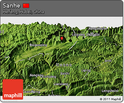 Satellite Panoramic Map of Sanhe