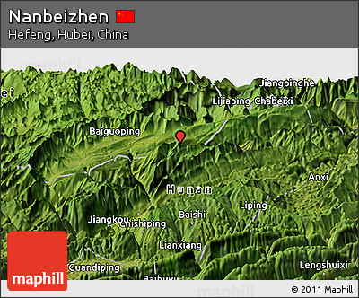 Satellite Panoramic Map of Nanbeizhen