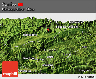 Satellite Panoramic Map of Sanhe