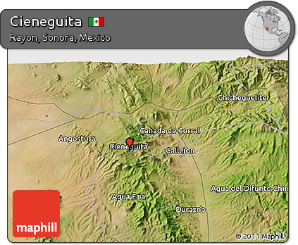 Satellite 3D Map of Cieneguita