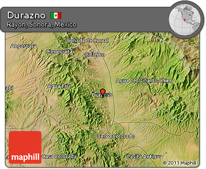 Satellite 3D Map of Durazno