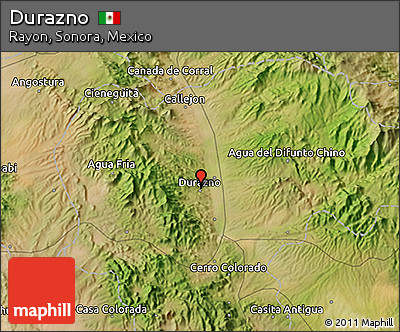 Satellite 3D Map of Durazno