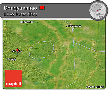 Satellite 3D Map of Dongyuemiao