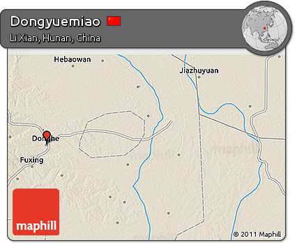 Shaded Relief 3D Map of Dongyuemiao
