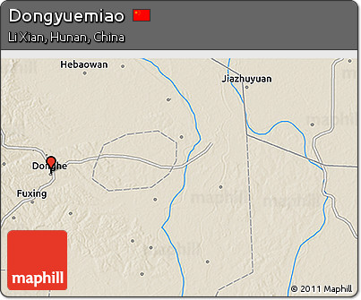 Shaded Relief 3D Map of Dongyuemiao