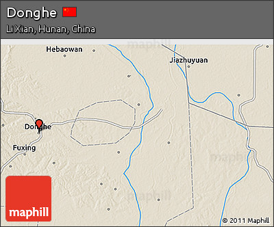 Shaded Relief 3D Map of Donghe