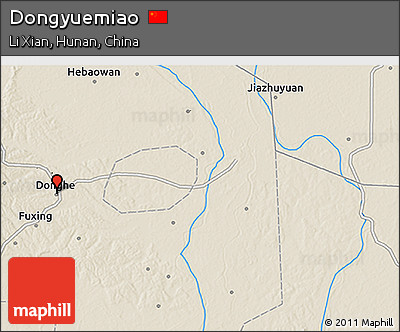 Shaded Relief 3D Map of Dongyuemiao