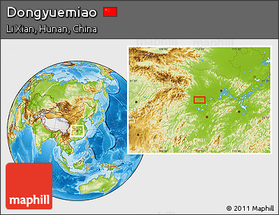 Physical Location Map of Dongyuemiao