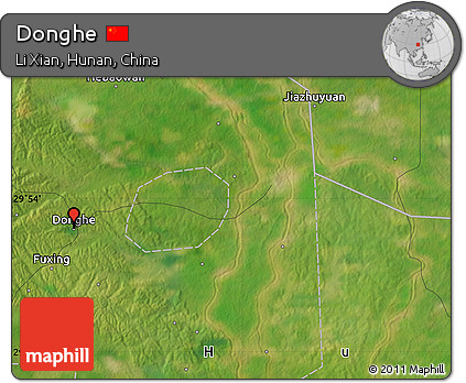 Satellite Map of Donghe