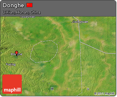 Satellite Map of Donghe