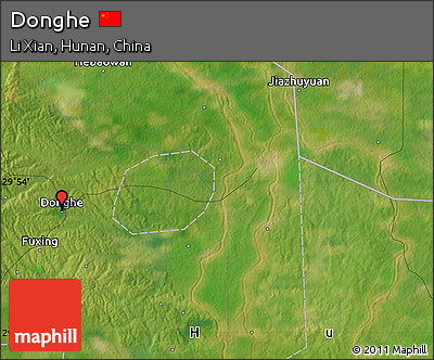 Satellite Map of Donghe