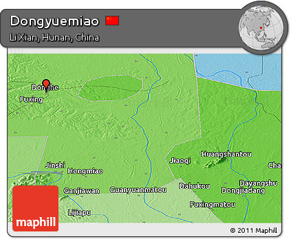 Political Panoramic Map of Dongyuemiao