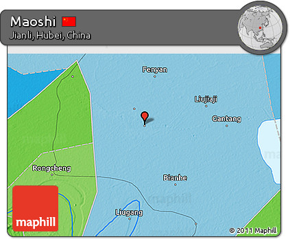 Political 3D Map of Maoshi